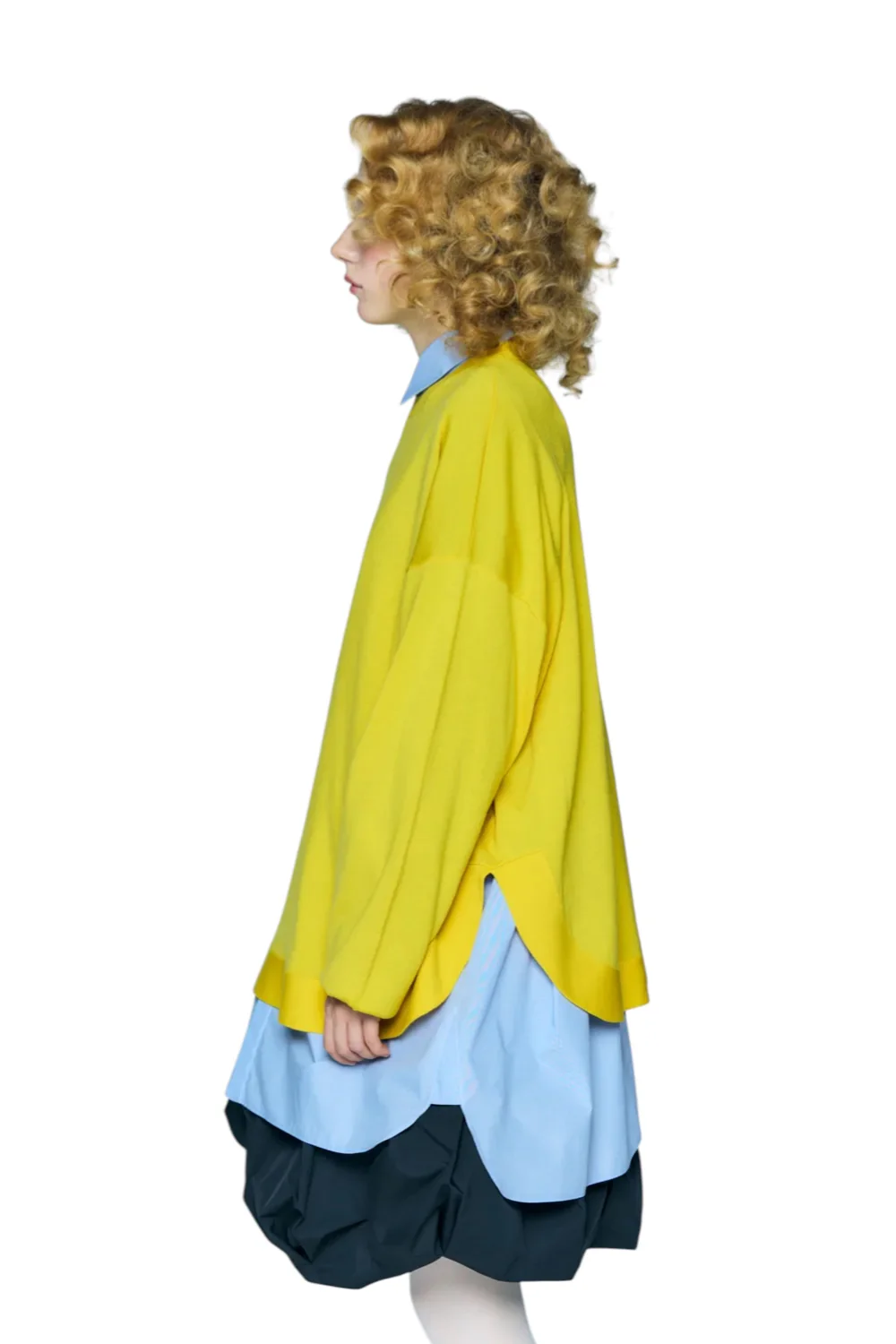 Enfold Circle Knit Pullover Yellow - Image 4