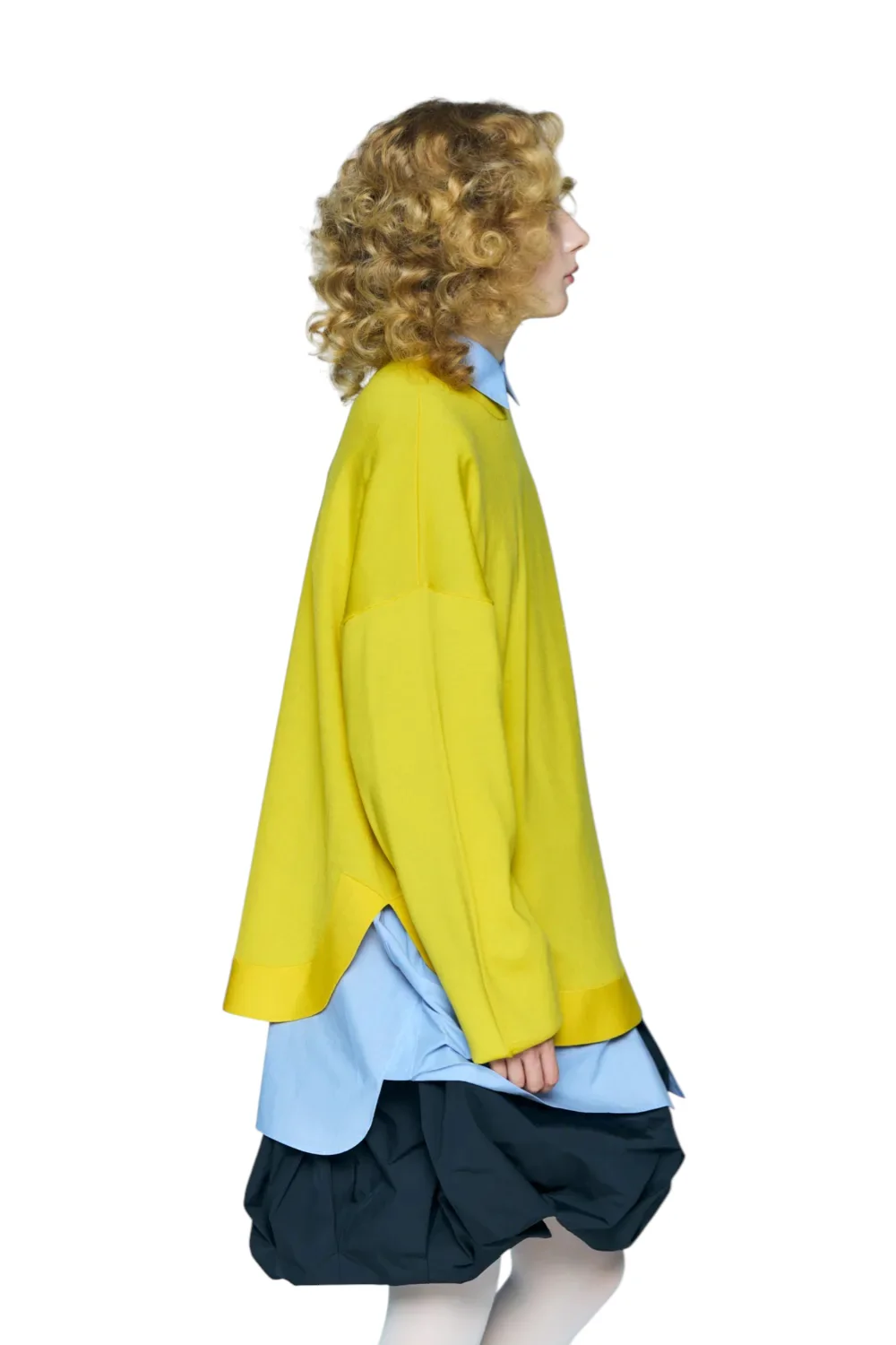 Enfold Circle Knit Pullover Yellow - Image 5