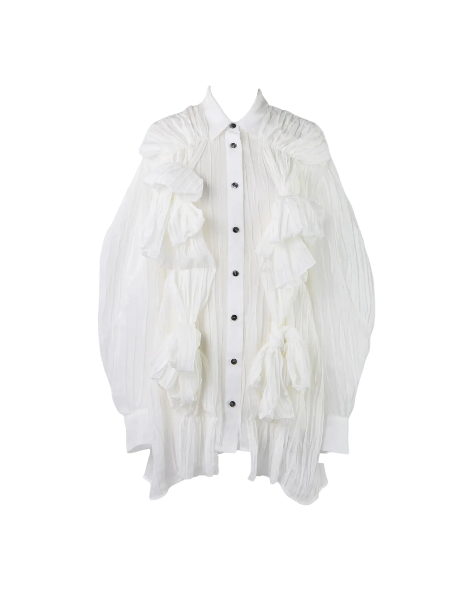Enfold Gathered Shirt White