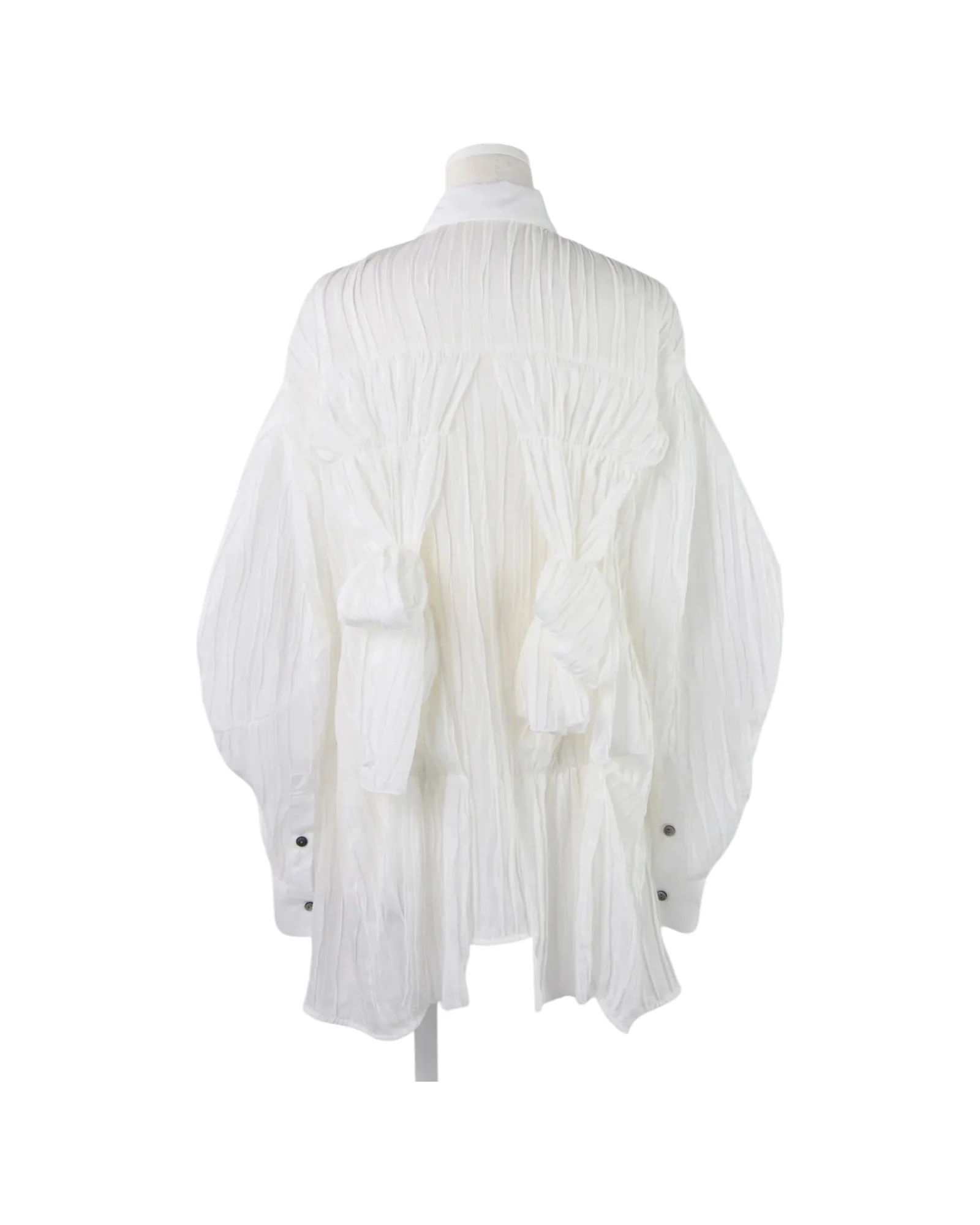 Enfold Gathered Shirt White - Image 3