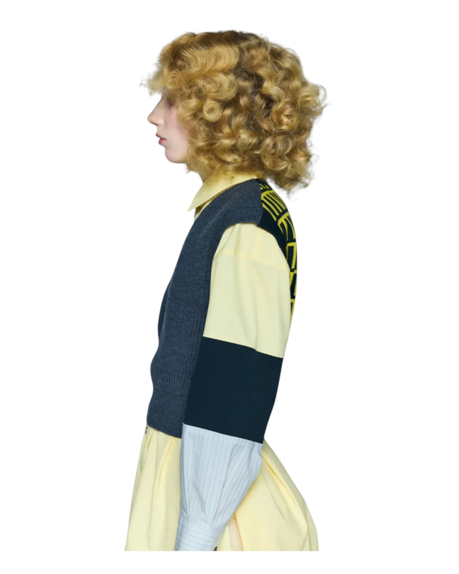 Enfold Knit VEST Charcoal Gray - Image 3