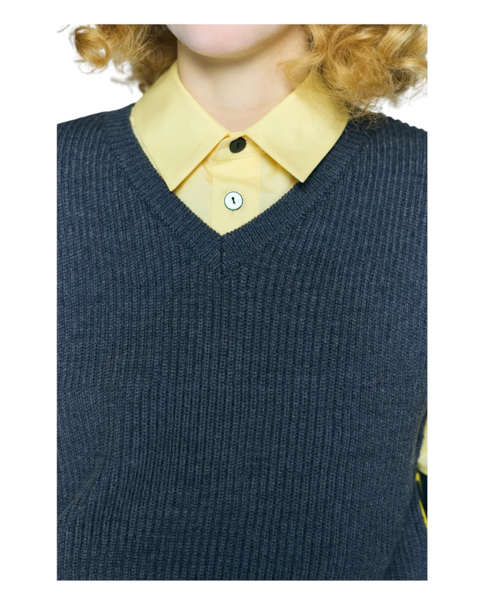 Enfold Knit VEST Charcoal Gray - Image 5