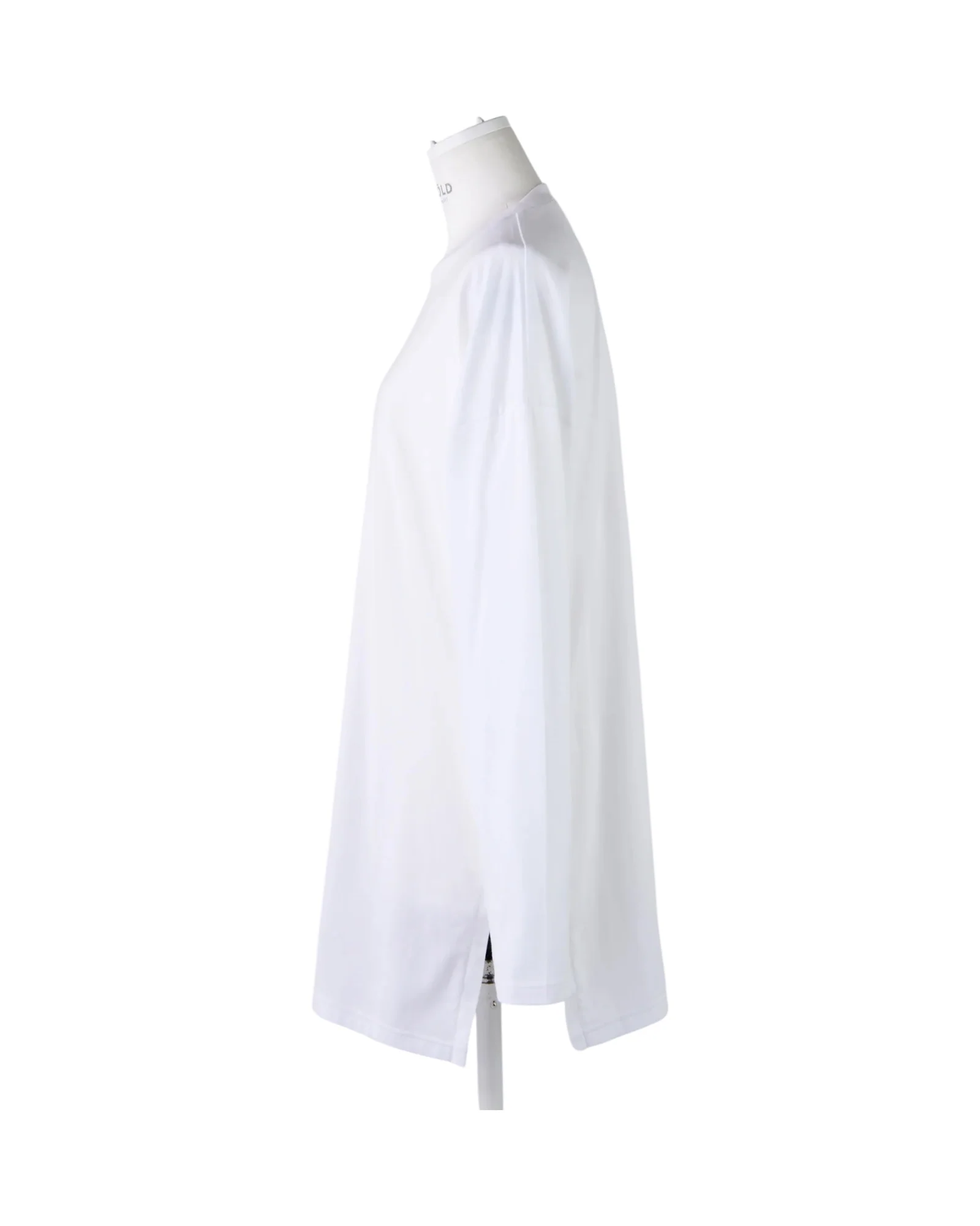 Enfold Slit Long Sleeves T-Shirt White - Image 2