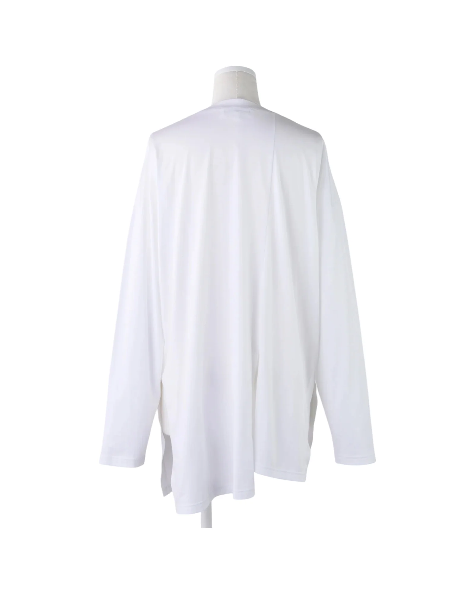 Enfold Slit Long Sleeves T-Shirt White - Image 3
