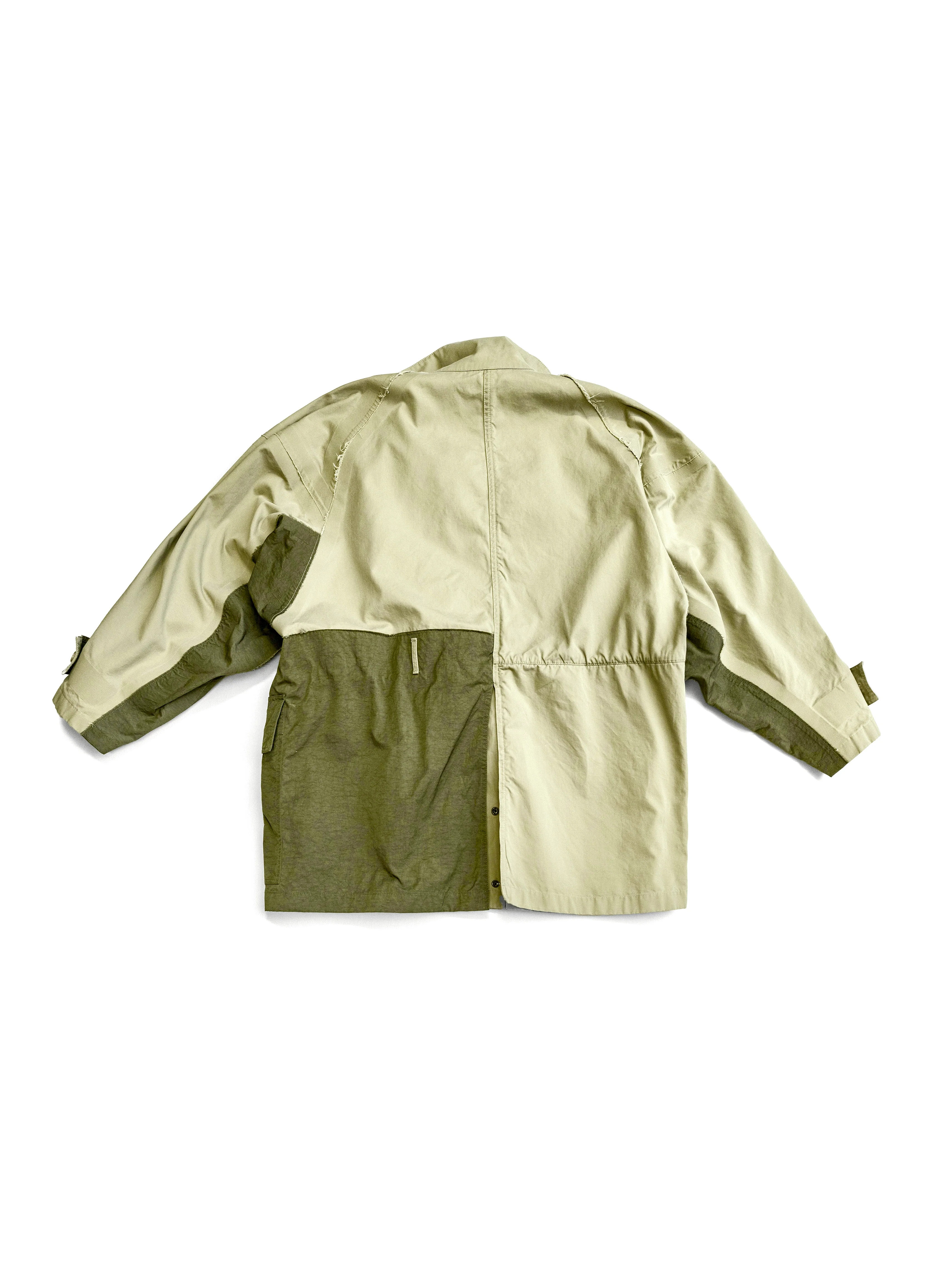 Hed Mayner Panelled Coat Green - Image 2