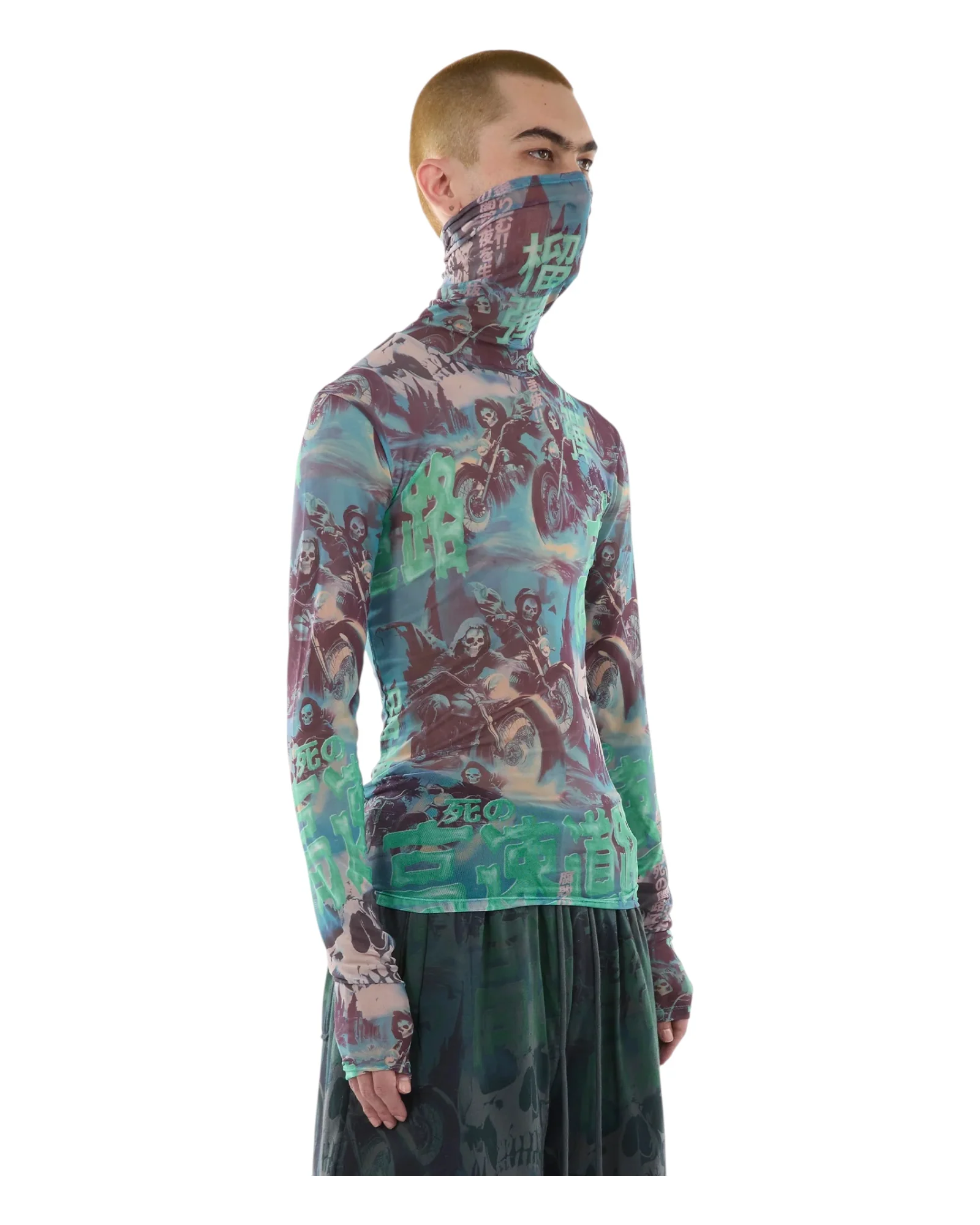 Luu Dan Masked Mesh Top Scenic Ghost Rider - Image 2