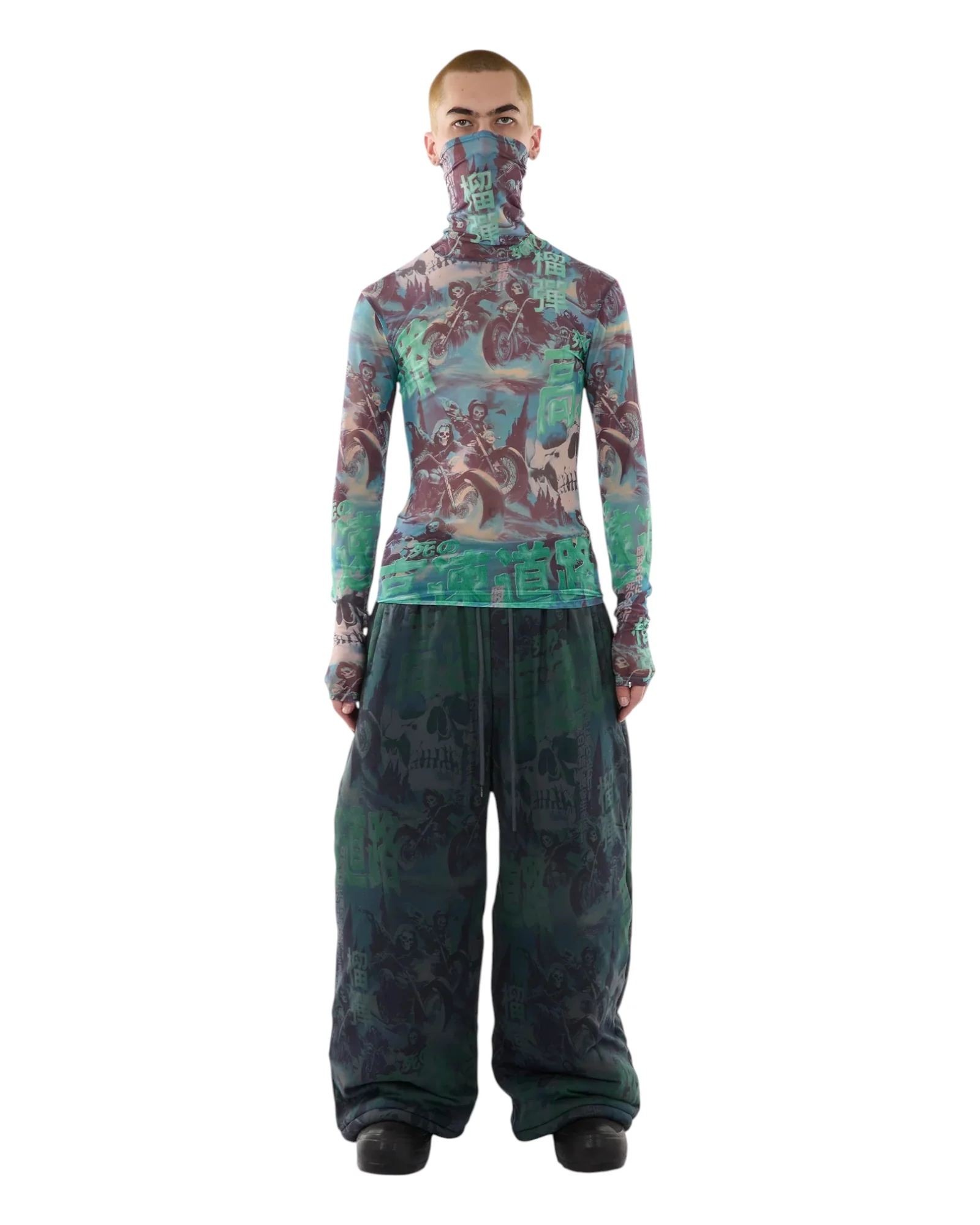 Luu Dan Masked Mesh Top Scenic Ghost Rider - Image 4