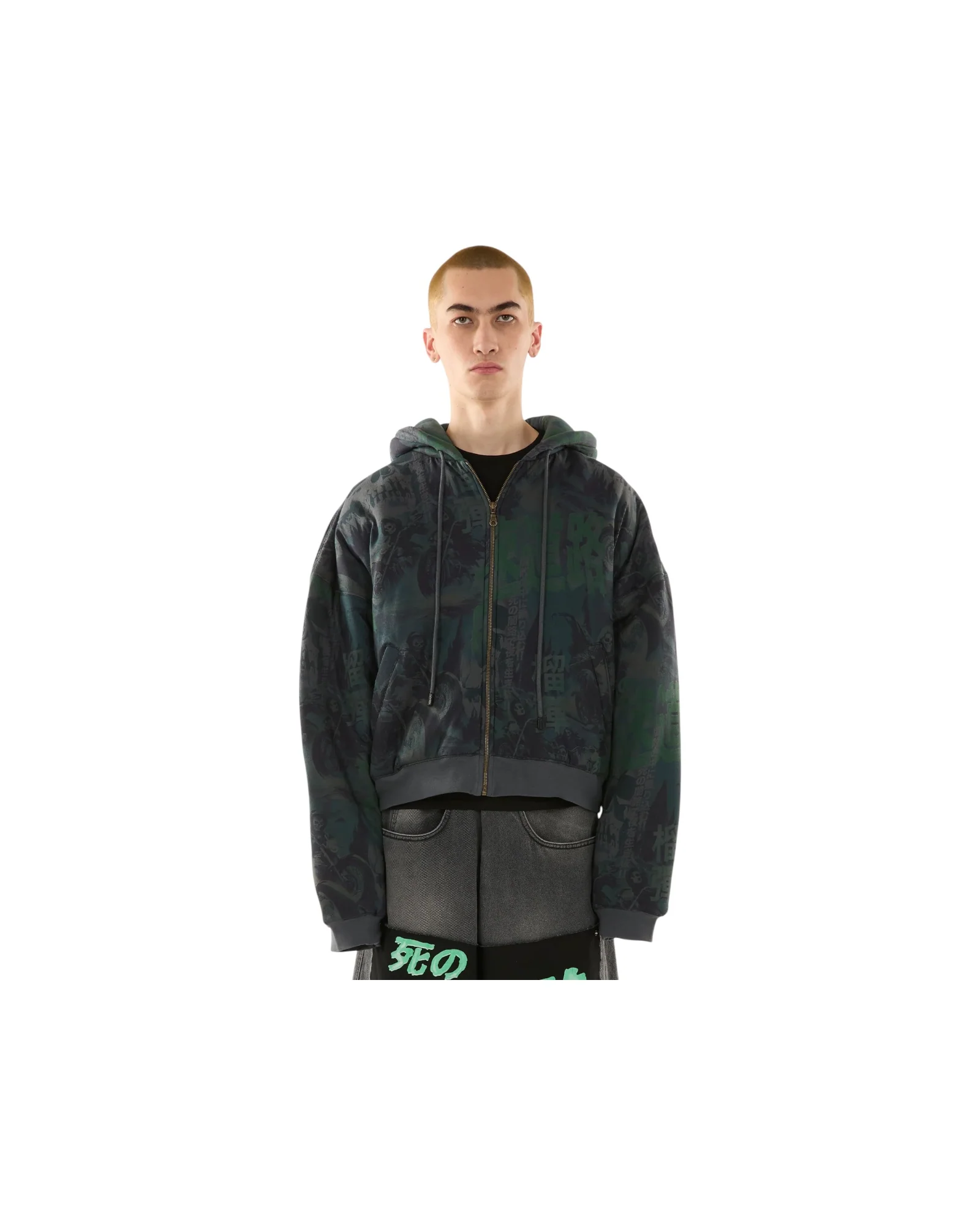 Luu Dan Wadded Hoodie Scenic Ghost Riders/Dark Smoke