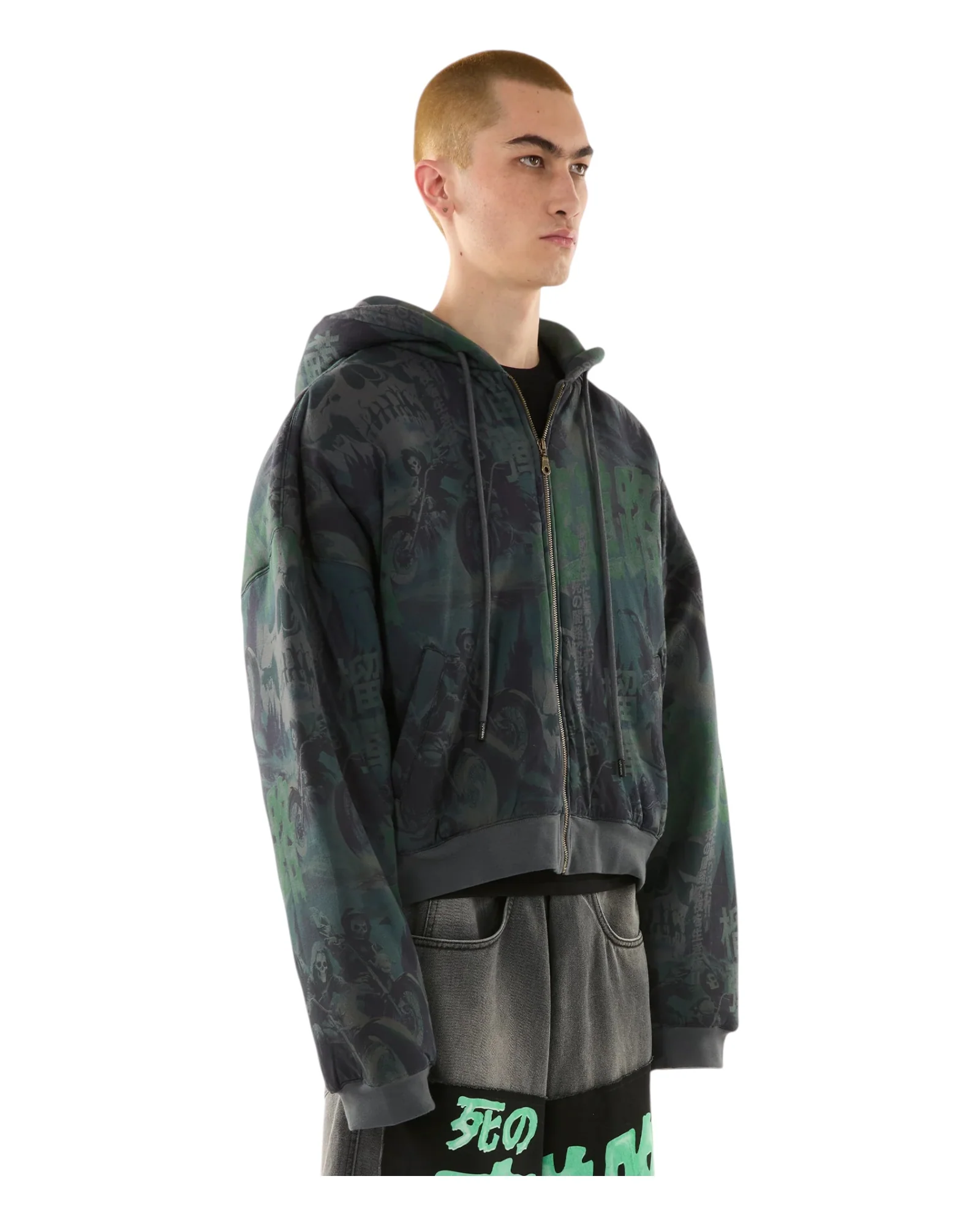 Luu Dan Wadded Hoodie Scenic Ghost Riders/Dark Smoke - Image 2