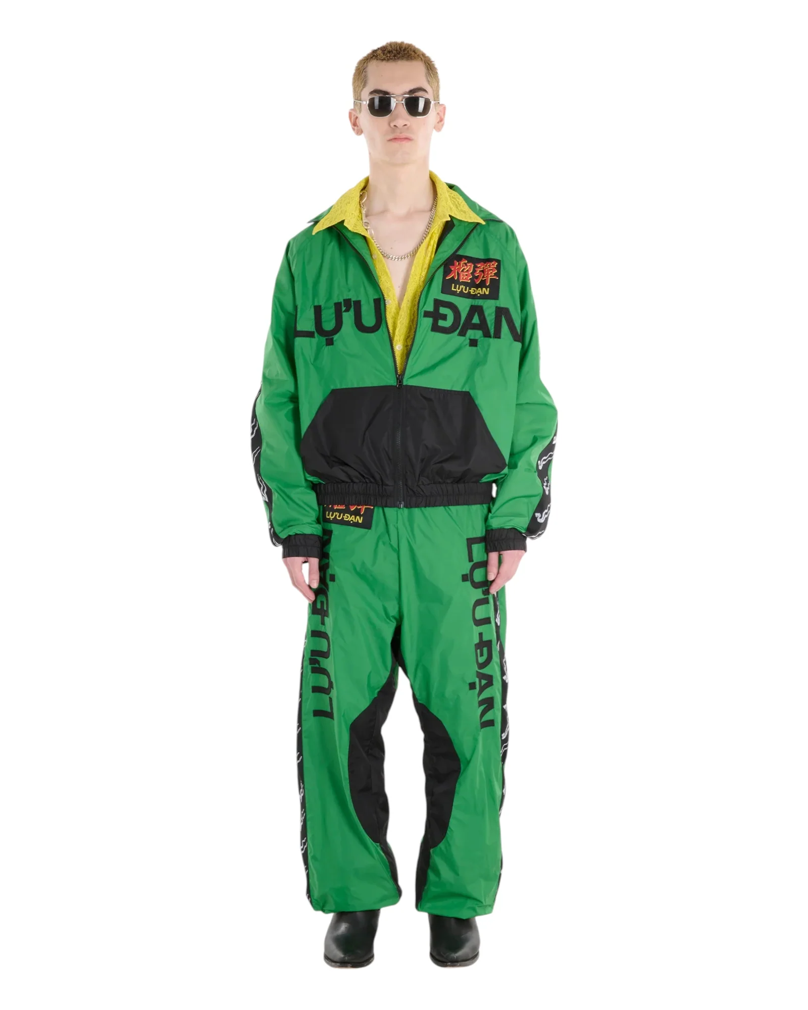 Luu Dan Windbreaker L-D RACING GREEN / BLACK - Image 4