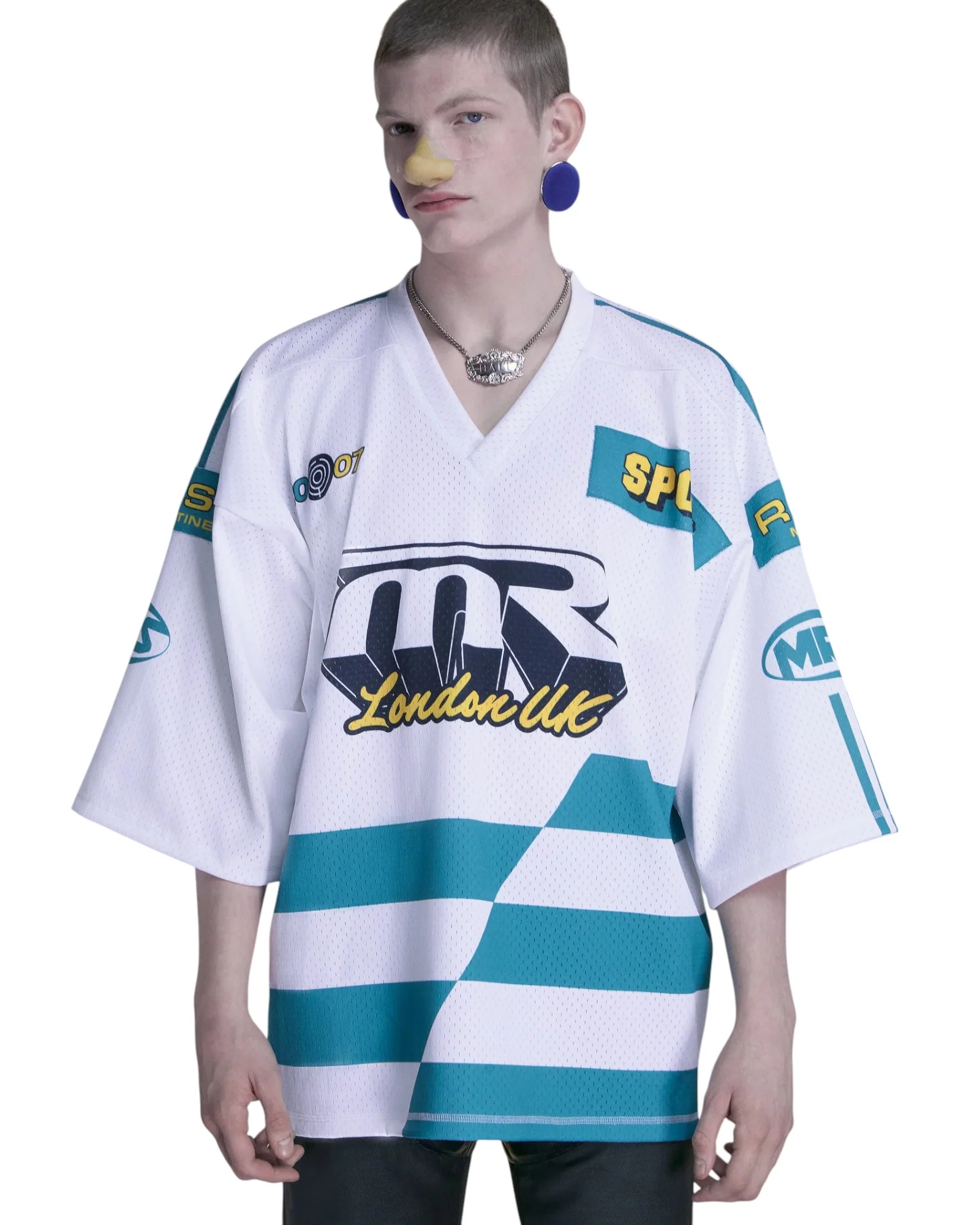 Martine Rose Oversized Football Top White - Image 3