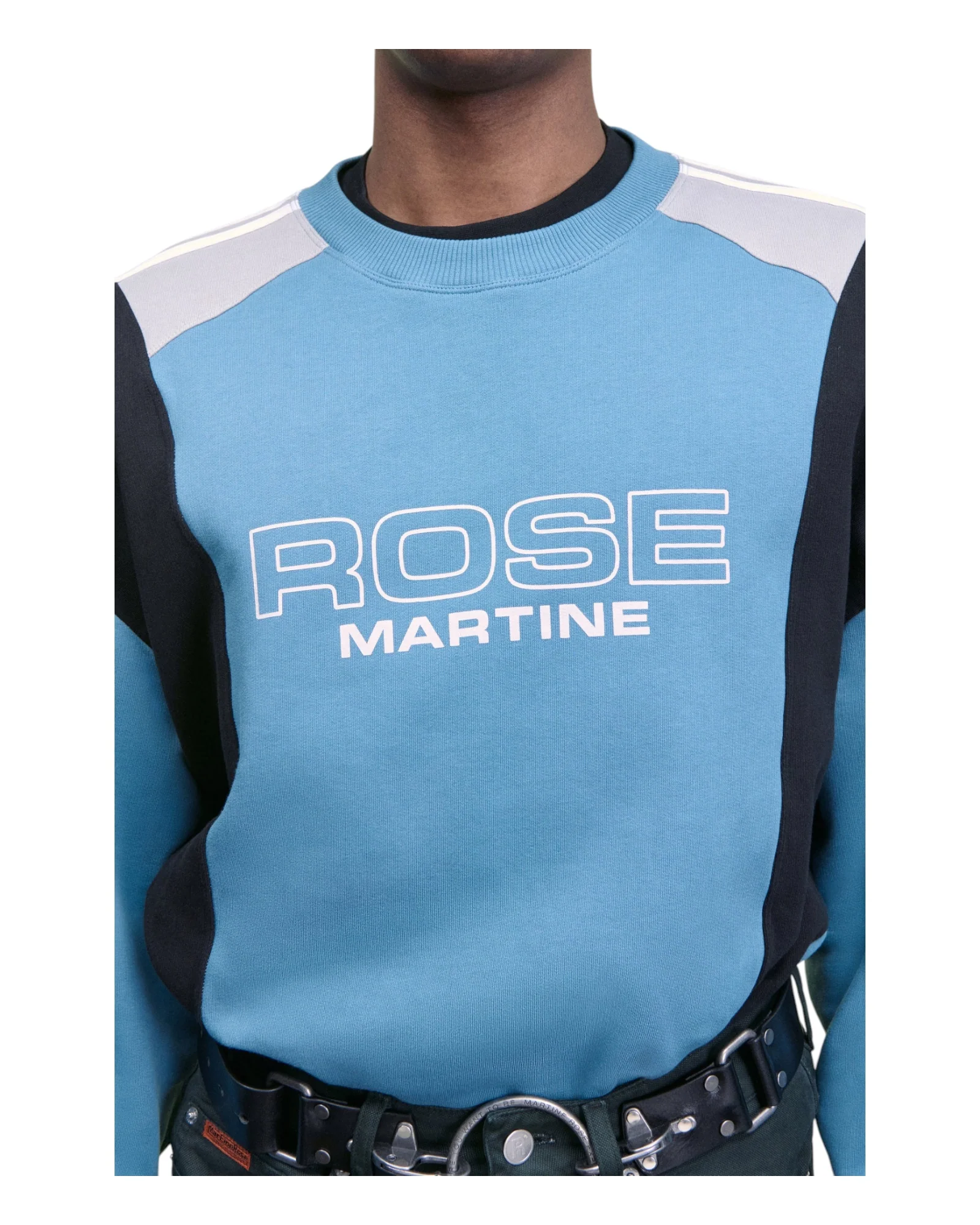 Martine Rose Panelled Sweatshirt Blue - Image 3