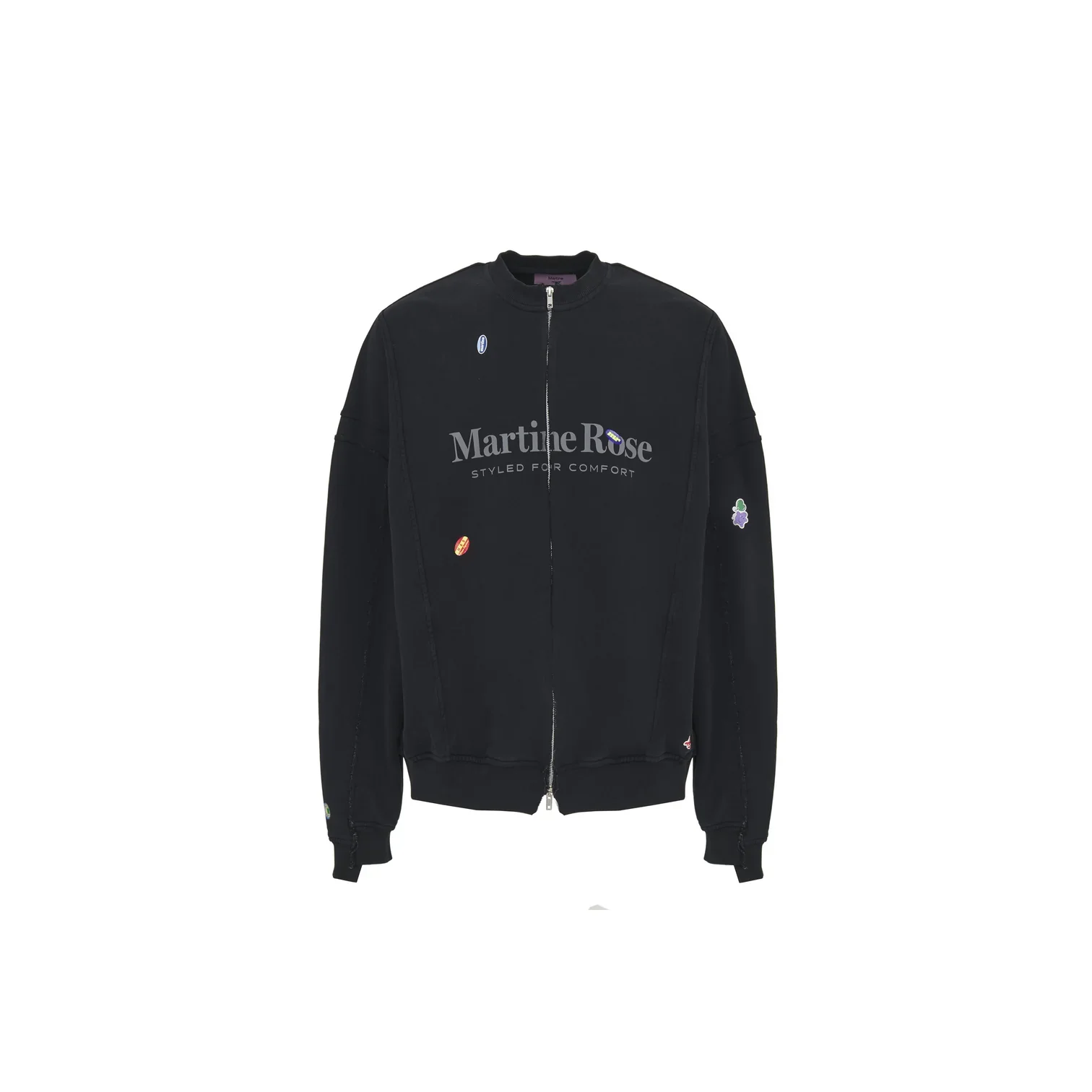 Martine Rose Zip Up Crewneck Black