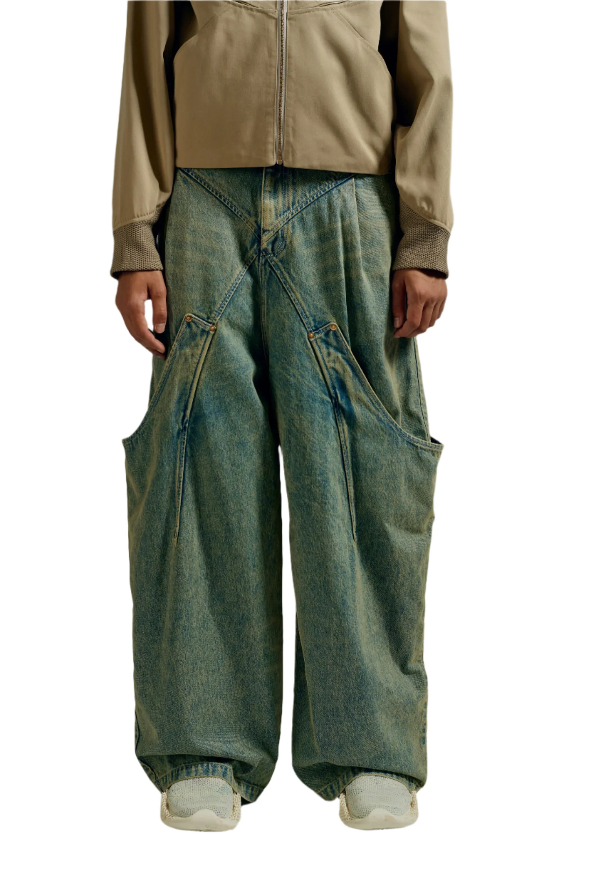 Namesake Billie Bibs Denim Pants Post Indigo - Image 3
