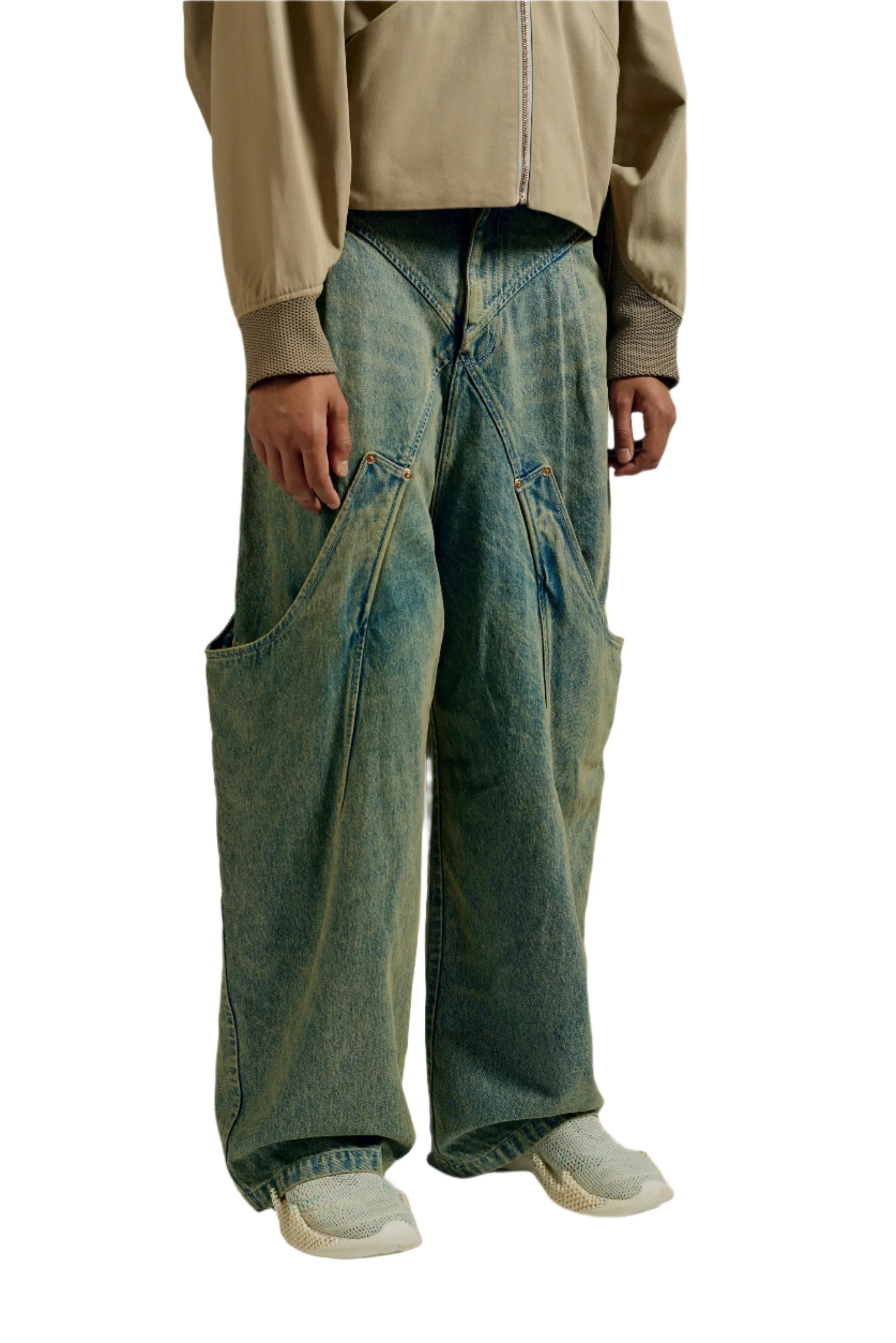 Namesake Billie Bibs Denim Pants Post Indigo - Image 4