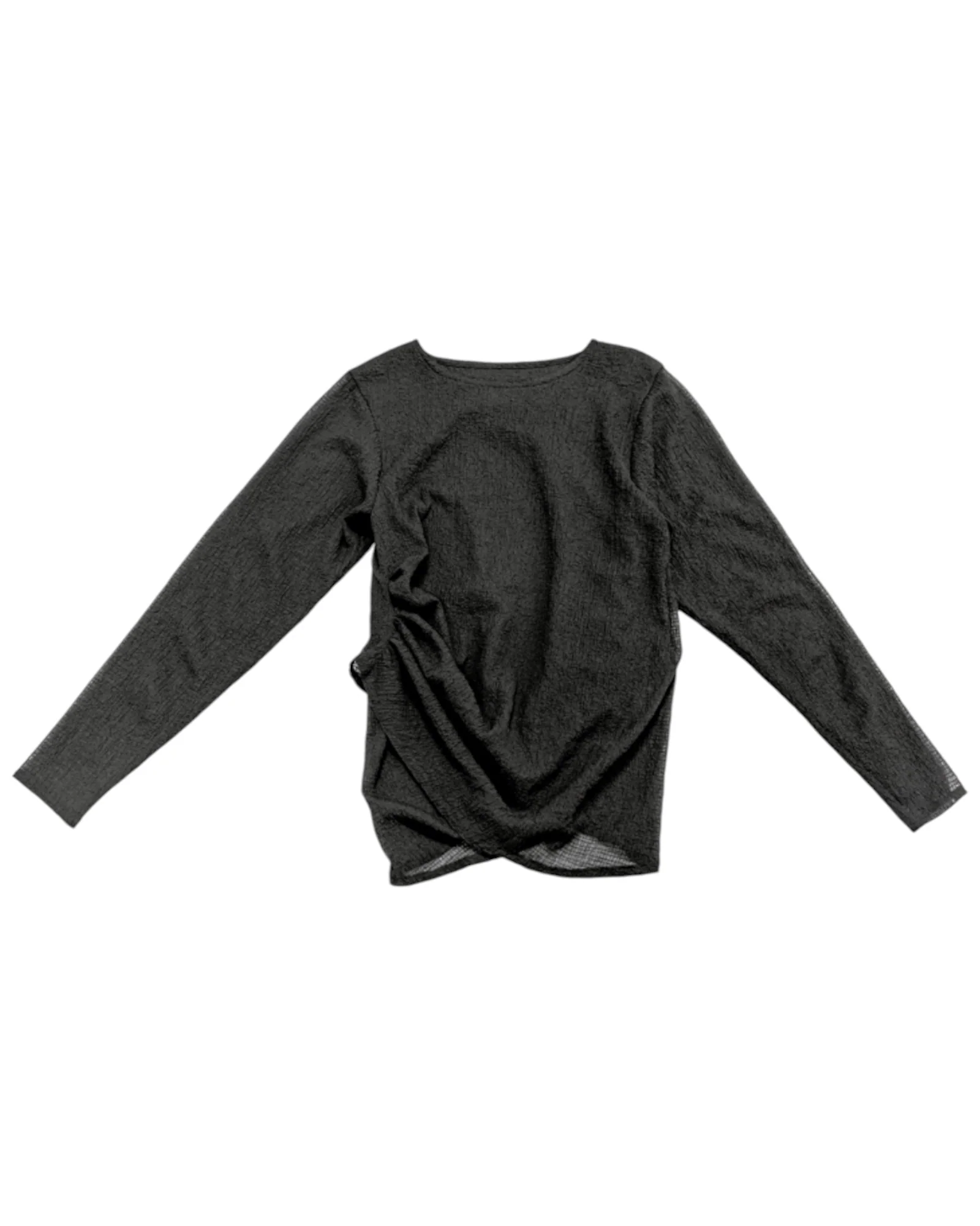 Omar Afridi Draped Long Sleeve Tee Black