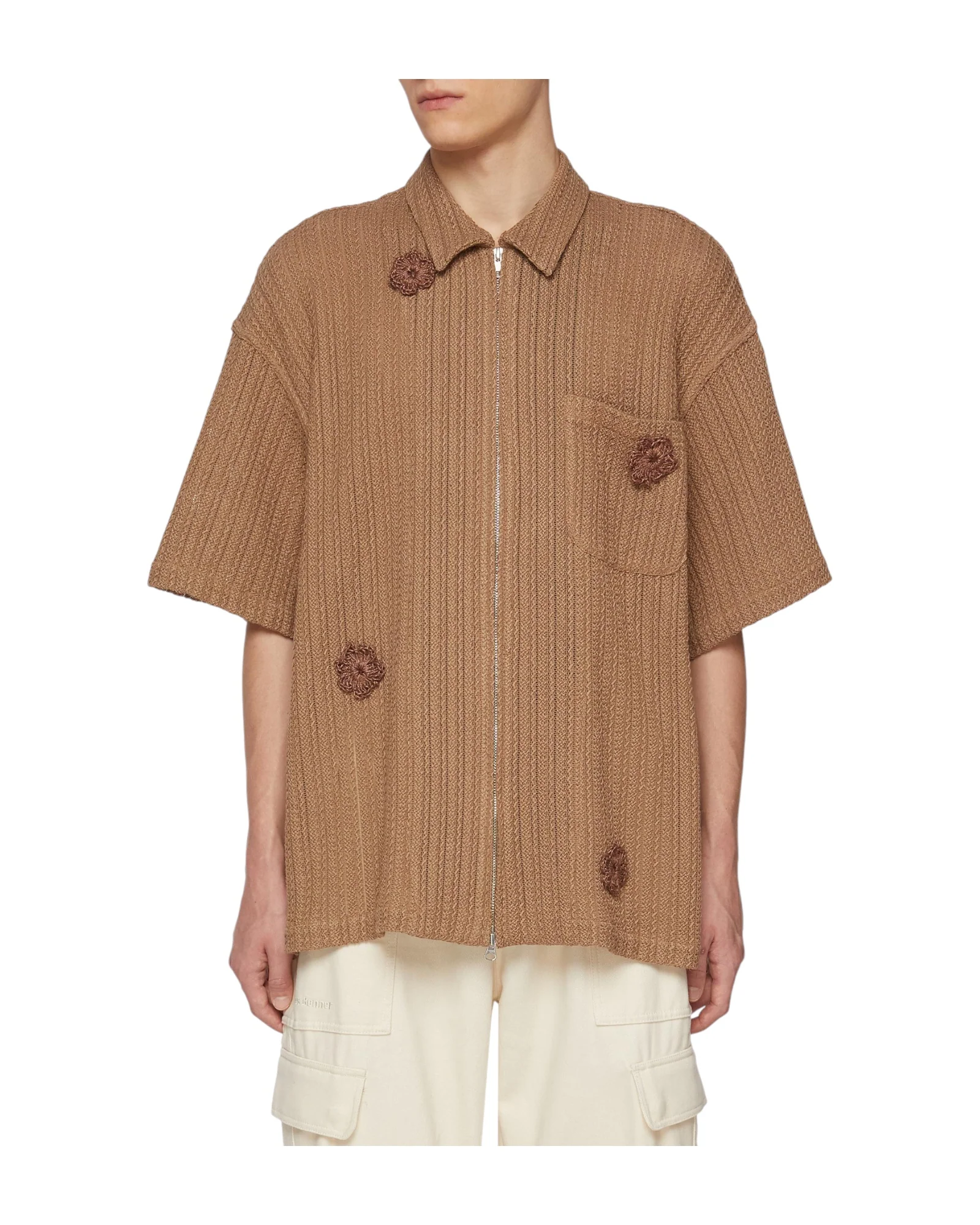 Song for the Mute Daisy Zip Up Gym Shirt Sand