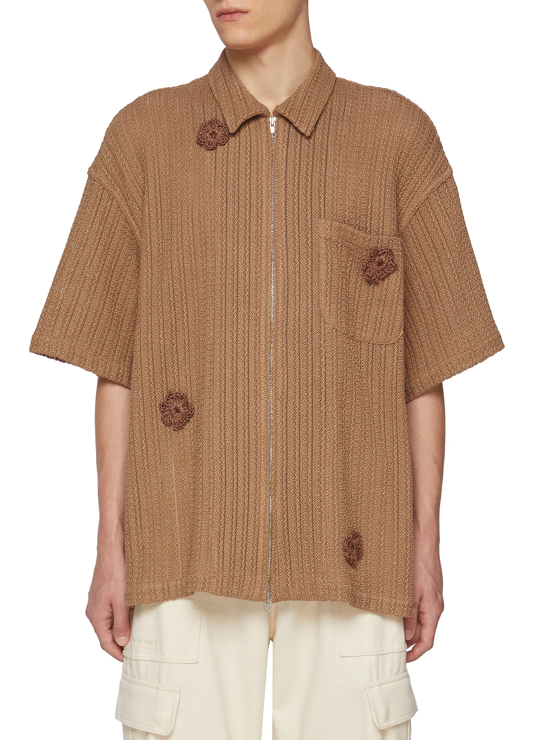 Song for the Mute Daisy Zip Up Gym Shirt Sand - Image 2