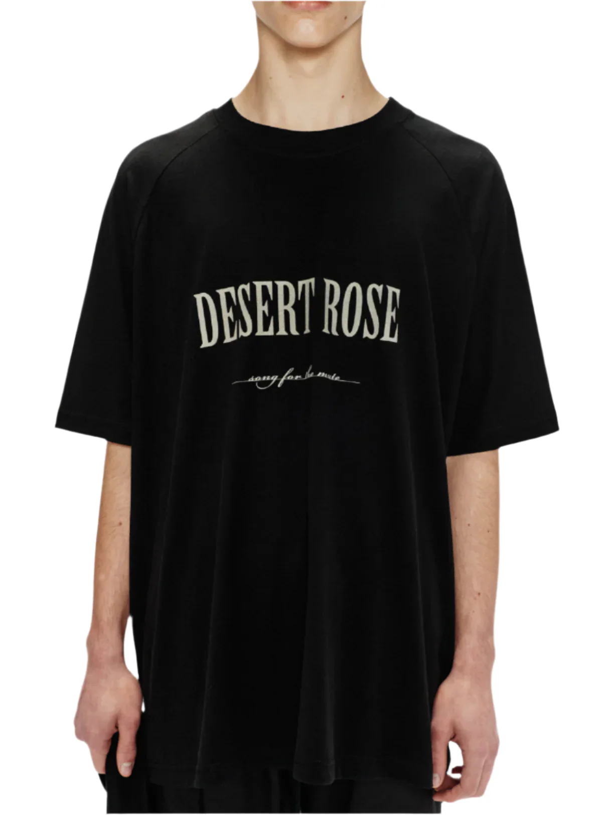 Song for the Mute Desert Rose Raglan Tee Black - Image 2